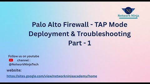 Master Palo Alto Firewall - TAP Mode Deployment & Troubleshooting Part - 1 | #Network Ninja🥷