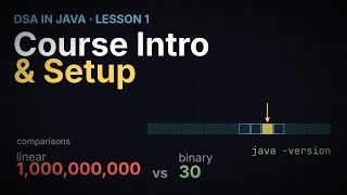 DSA in Java · Lesson 1: Course Introduction & Setup (JDK, IDE, First Experiment)