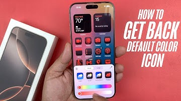 How to Get Back Default Icons Color On iPhone 16 / 16 Pro