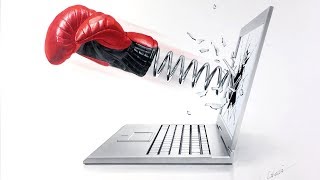 Boxing Glove With Spring Coming Out From A Laptop Breaking The Screen Leonello Calvetti Youtube