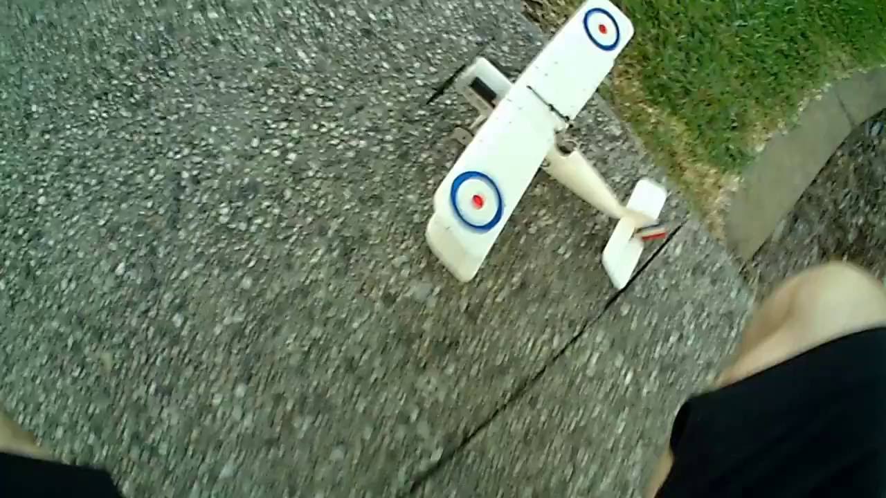 MicronWings SE5a with Ailerons Takeoff and Landing