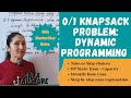 0/1 Knapsack Algorithm | Dynamic Programming State, Transition &amp; Optimization | Data Structure 