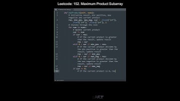 Leetcode 152. Maximum Product Subarray in Python | Python Leetcode | Python Coding Tutorial | ASMR