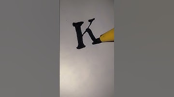 K in different calligraphic style| Easy calligraphy writing with cut marker #calligraphy #khadija