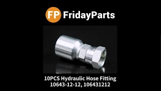 10PCS Hydraulic Hose Fitting With 3/4 Female JIC 10643-12-12 for Parker