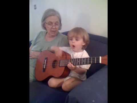Alex and Grandma Totten sing Country Roads, Take Me Home