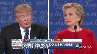 Presidential Debate Highlights | Clinton, Trump Debate Cybersecurity, Hacks