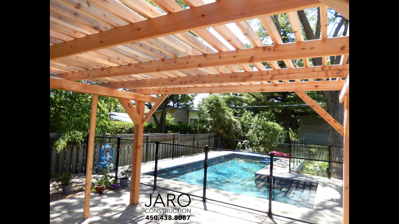 Abri jardin bois patio terrasse gazebo pergola Laurentides Rive Nord Laval