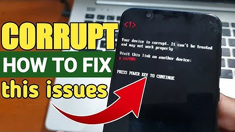 Fix Asus Zenfone Max Pro M1 Your device is corrupt  it can