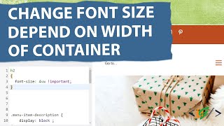 How to Change Font Size Depending on Width of Container in Website | PHP | HTML | WordPress How to Change Font Size Depending on Width of Container in Website | PHP | HTML | WordPress