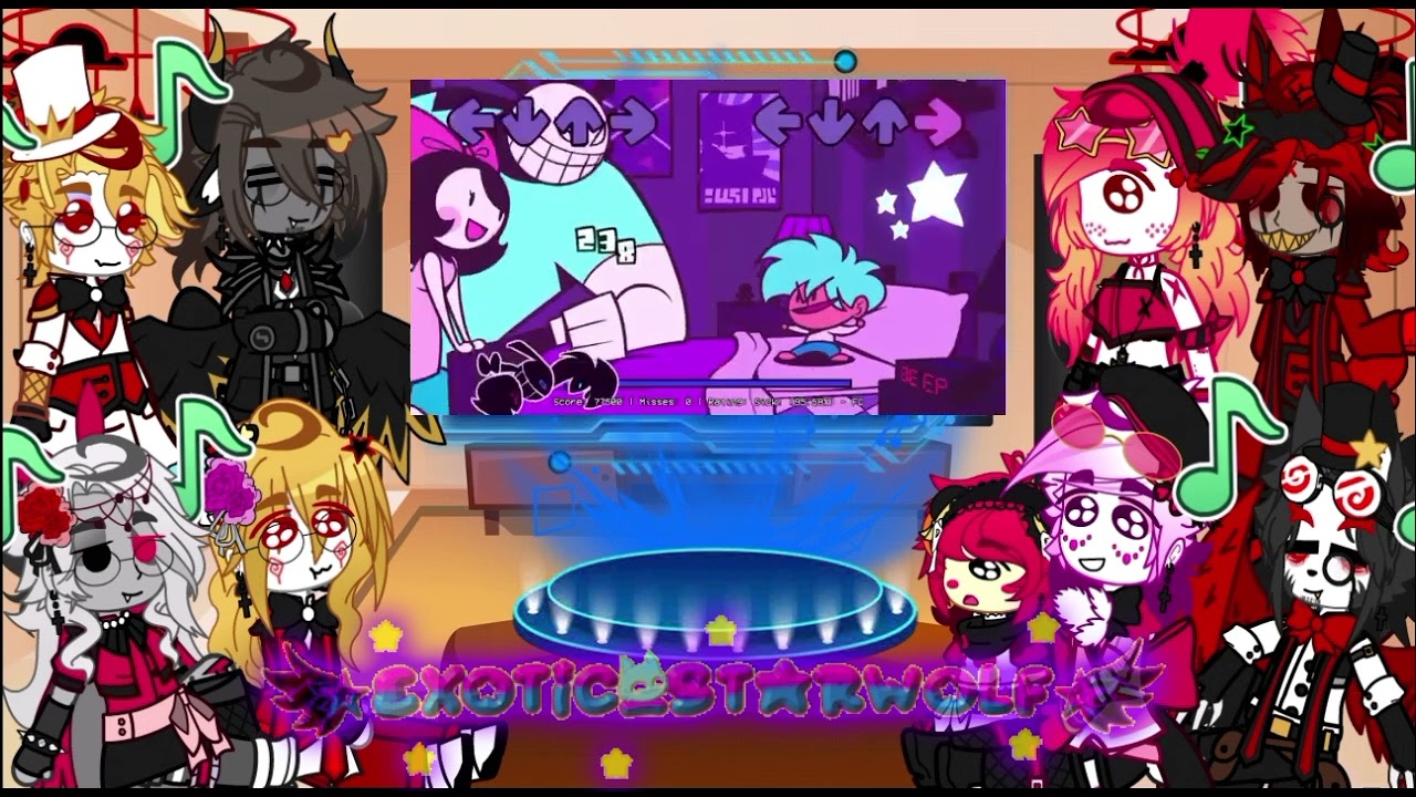 Hazbin Hotel crew react to FNF:Twinsomnia(Boy & Girl), My Au GC//★Og idea ★//TW:Flashes