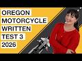 Oregon Motorcycle Written Test 3 2026 (50 Questions with Explained Answers)