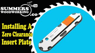 How To Install A New Zero Clearance Insert Plate