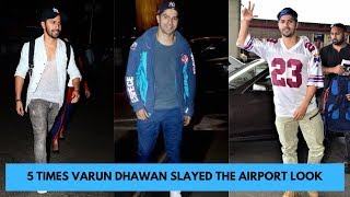 5 Times Varun Dhawan Slayed The Airport Look | SpotboyE