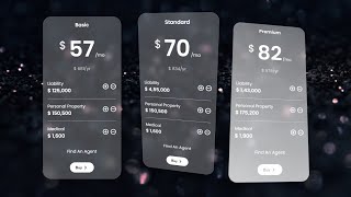 Glassmorphism Pricing Tables With Tilt Hover Effect | HTML, CSS, Tilt.JS Profile