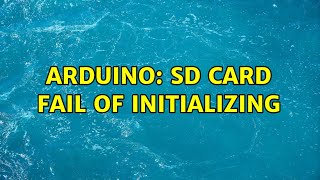 Arduino: SD card fail of initializing