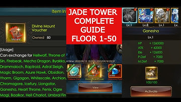 Jade Tower Complete Guide Floor 1-50 | Gold Mount Activation | Legacy of Discord-FuriousWings