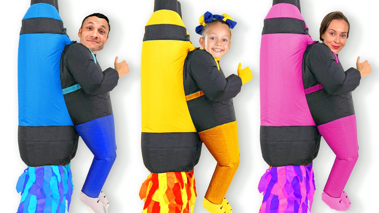 Funny dress up costume contest - Kids Song by Maya and Mary - YouTube