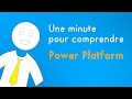 Une minute pour comprendre  la power platform de microsoft 