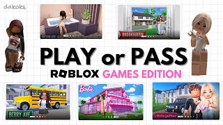 Play Or Pass Roblox Games Edition