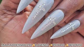 @bornprettyofficial How to : Megan Fox nails Design + Rhinestone cross || Laser painting Gel #art