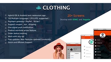 Clothing - Complete Ionic app for e-commerce shop | Codecanyon Scripts and Snippets