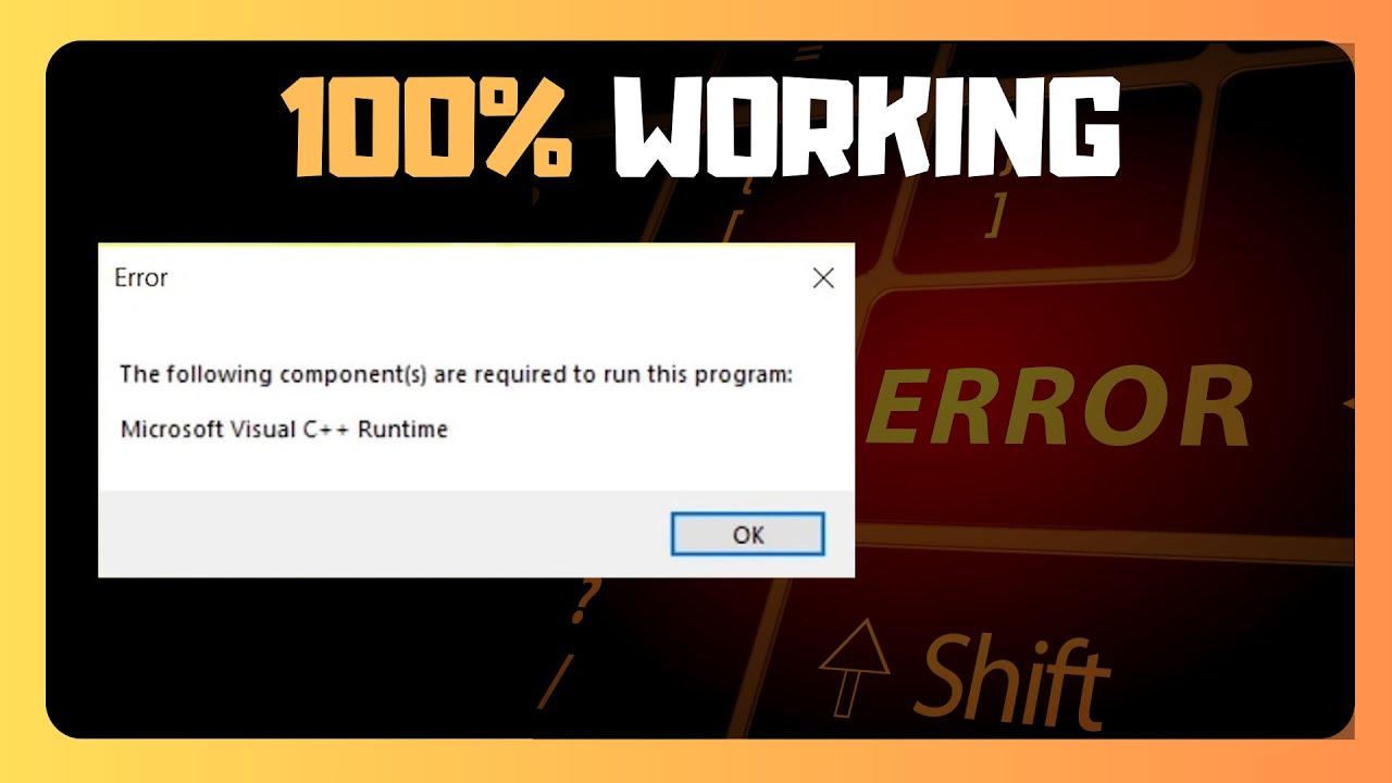 EASY FIX For The Following Components Are Required To Run This Program ...