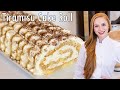 AMAZING Tiramisu Cake Roll with Italian Mascarpone Frosting!!