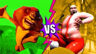 Bad Santa vs Lion Alex - El Chombo, Funny Alien, Color Dance Challenge, Alien Green