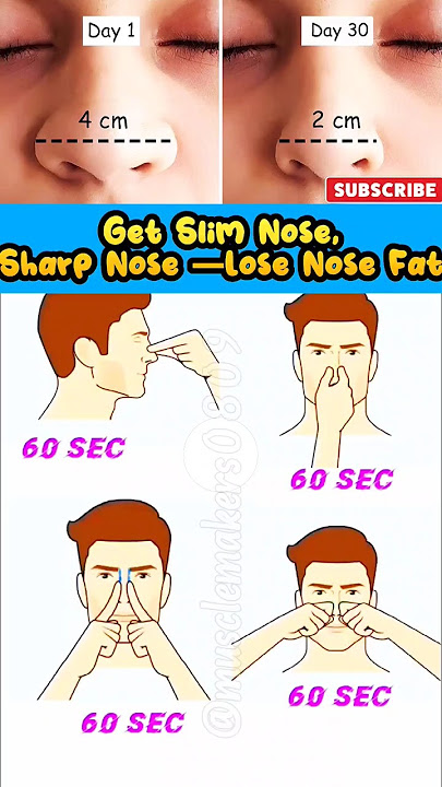 Lose Nose Fat - Get Slim Nose | Nose Reshaping Exercise | Nose Slimming, Sharp Nose, Nose Exercise👃🏽