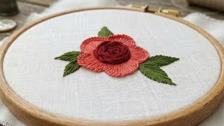 Super simple flower hand embroidery design for beginners