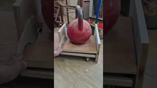 Retractable castor wheels mechanism prototype 40 kg weight #camshaft #woodworking #mobiledesign