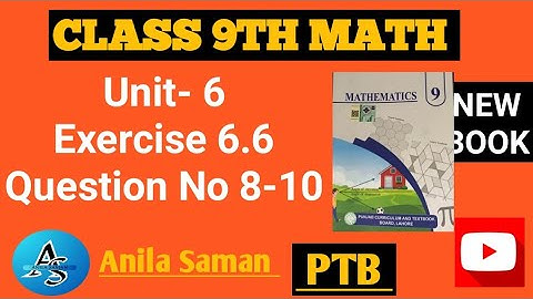 Class 9 Math New Book  Ex 6.6 Q#(8-10),9th math  new book EX 6.6 q (8-10),PTB, trigonometric ratios
