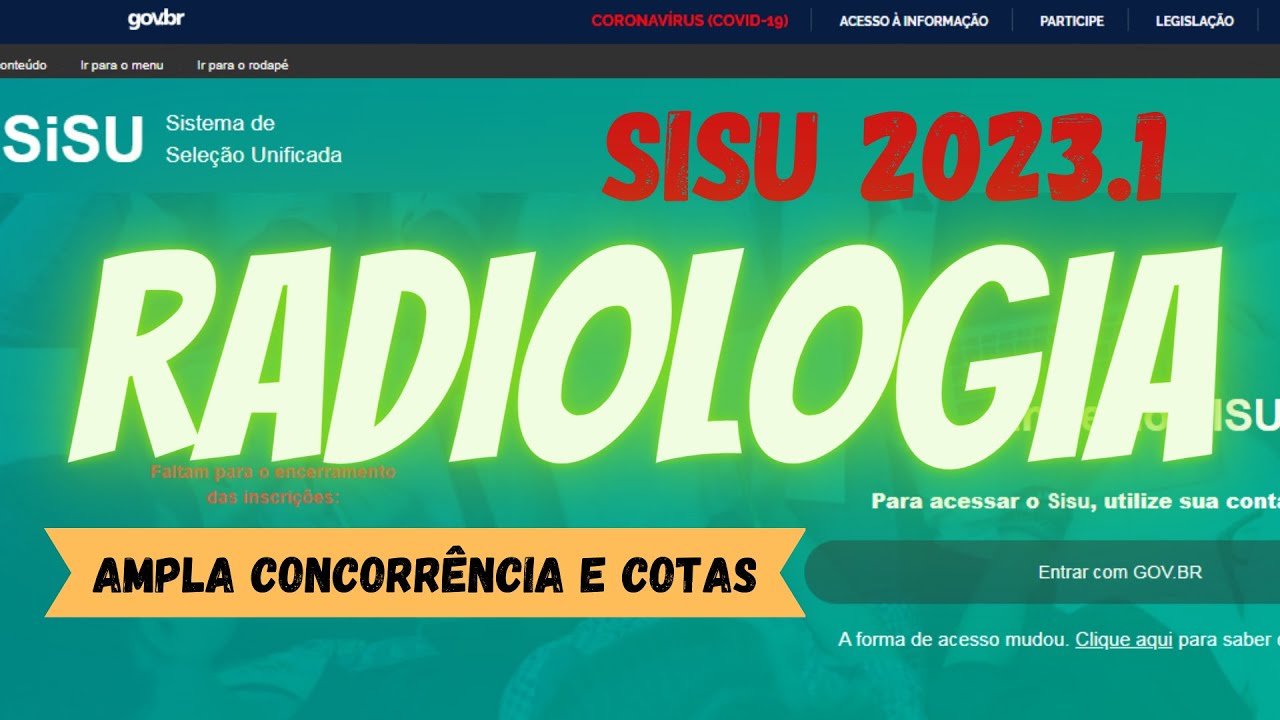 NOTAS DE CORTE DE RADIOLOGIA NO SISU 2023.1 NAS MODALIDADES DE AMPLA ...