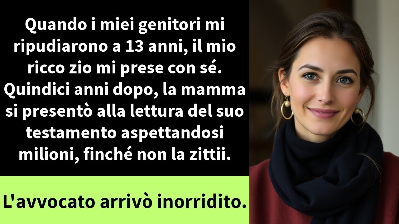 La settimana scorsa i miei genitori si sono presentati al testamento di mio zio Harold con un avvocato privato e sorrisi fiduciosi. Poi l’avvocato ha aperto la busta sigillata. Quando ha letto la...