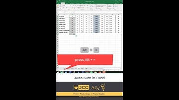 How to Auto Sum in Excel | Jan Composing Centre