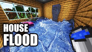 Flooding a House With Realistic Water in Minecraft screenshot 5