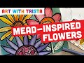 Watercolor Spring Flowers Painting Inspired by Robin Mead Elementary Art Tutorial - Art With Trista