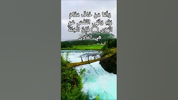 سورة النازعات/وَأَمَّا مَنْ خَافَ مَقَامَ رَبِّهِ وَنَهَى النَّفْسَ عَنِ الْهَوَى ۝ .....