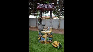 Bahçe Kuyu Şelalesi - Yapay Dekoratif Su Kuyusu Resimi