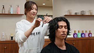 ASMR Japanese Barber Lady Gives Me A Full Service Haircut