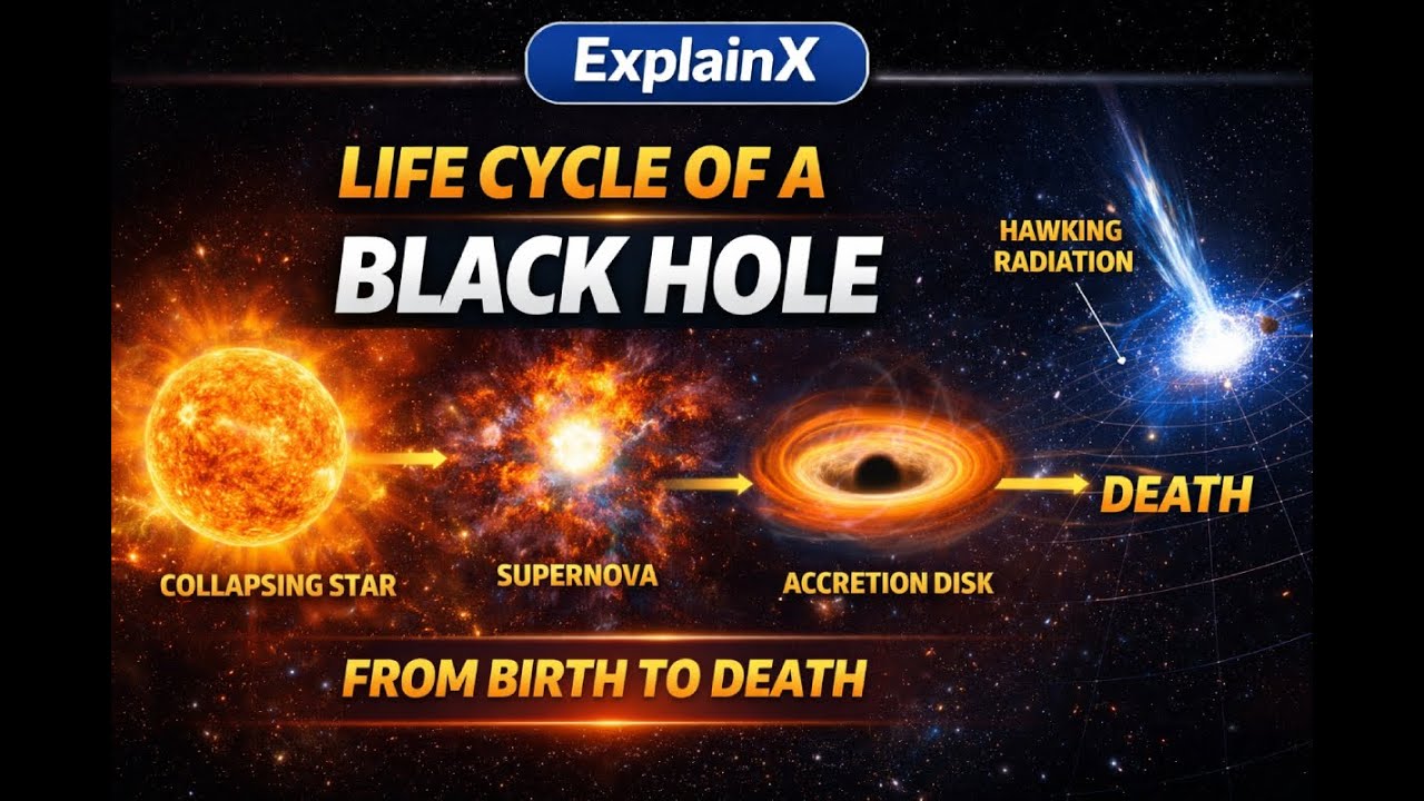 Life Cycle of a Black Hole | From Birth to Death