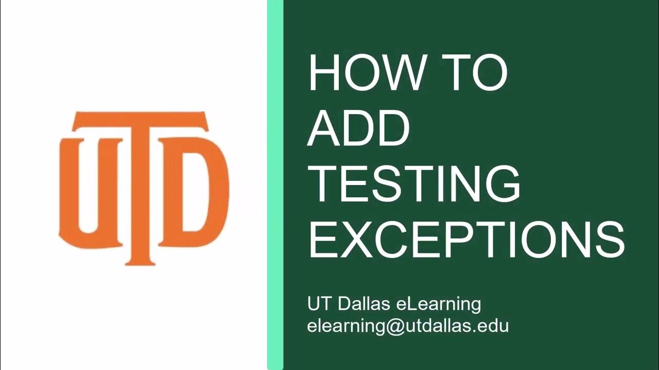 Adding Exceptions to Tests How to Add Testing Exceptions YouTube