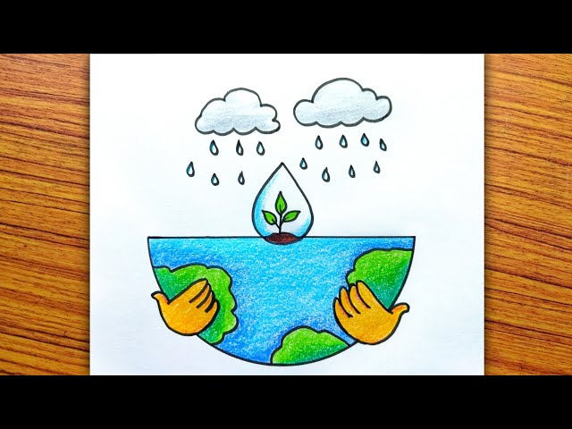 How to Draw Save Water Save Life for Beginners | Step by Step Drawing For  Kids - YouTube