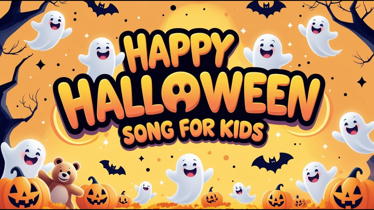 “🎃 Happy Halloween Song for Kids | Cute Ghosts, Pumpkins & Fun ...