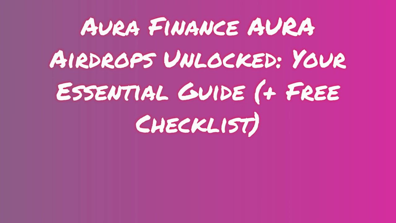 Get Free Aura Finance AURA Airdrop  | Learn How to Swap or Sell Aura Finance AURA Airdrop
