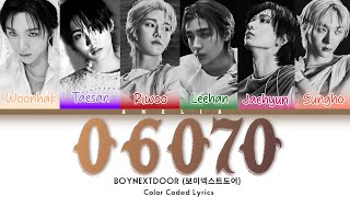 BOYNEXTDOOR (보이넥스트도어) '06070' Color Coded Lyrics | Amelia