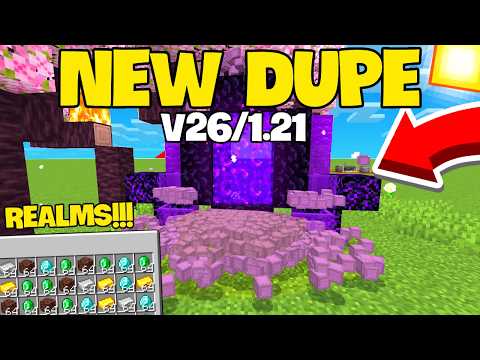 NEW BEST Minecraft Bedrock Dupe Glitch! (Works on Realms)