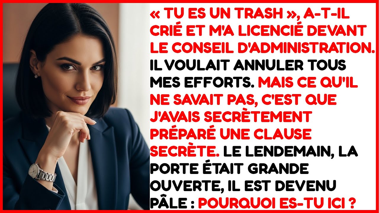 Le nouveau PDG m'a licencié après 4 212 heures supplémentaires avec zéro avantage.