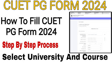 How To Fill CUET PG Form 2024  Step By Step Process || CUET PG Application Form 2024 #anas_du